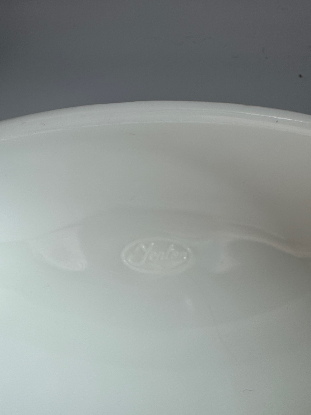 Fenton White Hobnail Covered Butter Dish with Scalloped Edge - Picture 5 of 7